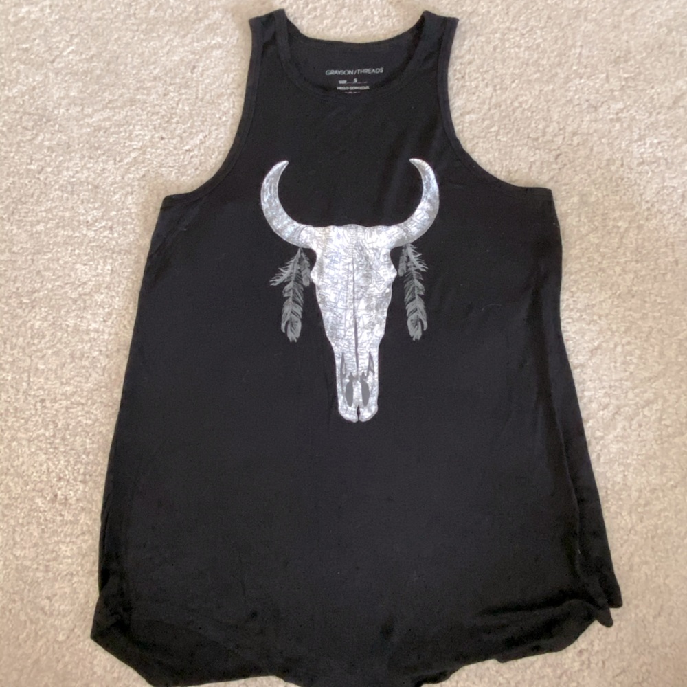 Grayson Threads Bull Skull tank